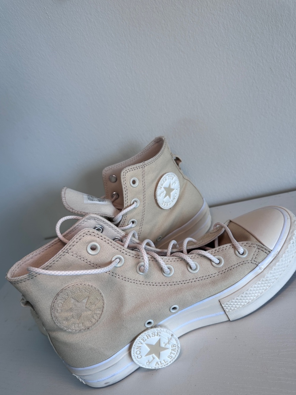 Converse Chuck Taylor Move Platform High Tops Cream Egret Unisex US 9